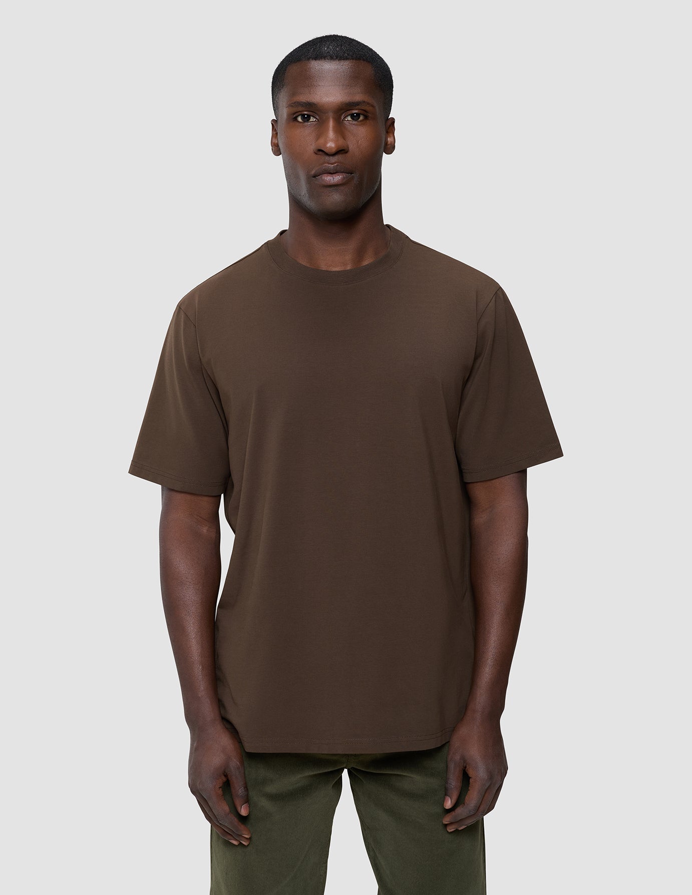 Supima T-shirt Box Fit Saddle Brown